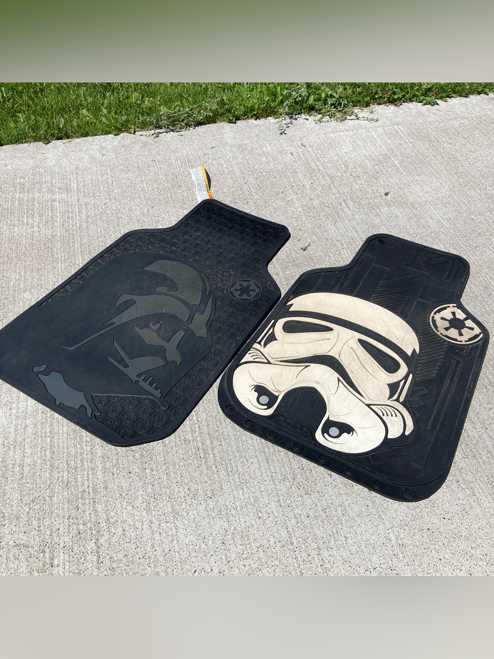 2012 Star Wars Plasticolor Rubber Front Floor Car Mats Darth Vader Stormtrooper